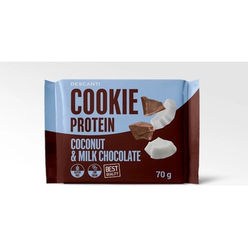 Descanti Protein Cookie proteínová sušienka príchuť Milk Chocolate & Coconut 70 g