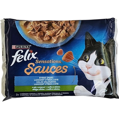 FELIX Sensations Sauce s treskou a sardinkami 4 x 85 g