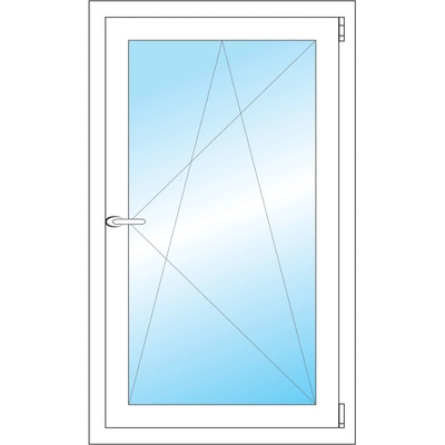 OKNA HNED Plastové okno 65x108 cm (650x1080 mm) bílé otevíravé a sklopné pravé