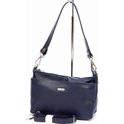 MiaMore malá tříoodílová kožená kabelka na rameno i crossbody no. 016 tmavěmodrá