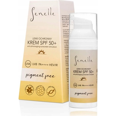 SENELLE OCHRANNÝ KRÉM SPF 50+ BEZ PIGMENTU