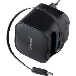 Intenso Компактно бързо зарядно устройство Intenso 65W USB-C/USB-A, черно 7806520 (7806520)