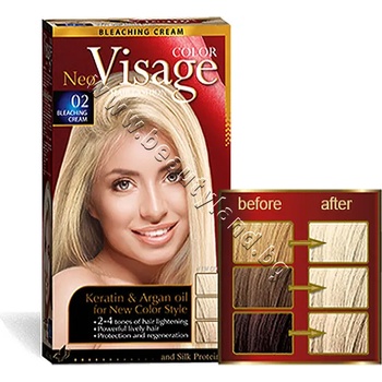 Боя за коса Visage Fashion Permanent Hair Color, 02 Luminous Cream, p/n VI-206002 - Трайна крем-боя за коса, осветляващ крем (VI-206002)