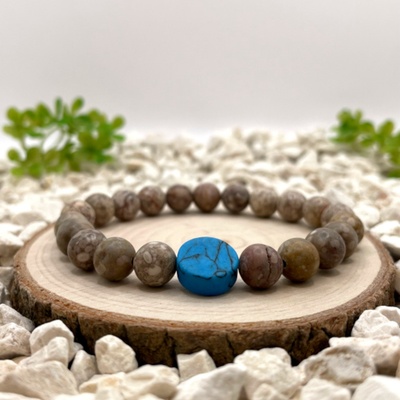 Certom Minerální náramek maifanit a tyrkenit | Harmonie a ochrana 0146