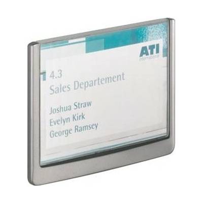 Informačná tabuľka, 149x105,5 mm, DURABLE "CLICK SIGN", sivá
