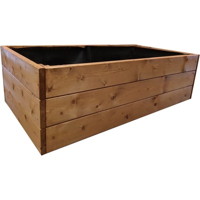 Krušnohorský nábytek Dřevěný vyvýšený záhon 1X101 136 x 78 x 42 cm borovice přírodní s nátěrem