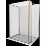 Mexen Kioto душ кабина тип Walk-in 90 x 70 x 30 cm, черна рамка, четкана мед - 800-090-070-221-65-70-030 (800-090-070-221-65-70-030)