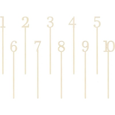 PartyDeco Дървени номера за маси