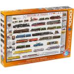 EUROGRAPHICS Пъзел Eurographics от 1000 части - Историята и развитието на влаковете (EG60000251)