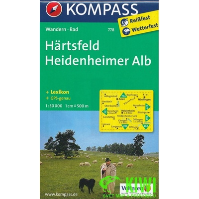 Härtsfeld,Heidenheimer Alb 1:50 t. laminovaná