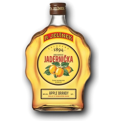 Rudolf Jelínek Moravská Jadernička 42% 0,7 l (čistá fľaša budík)