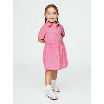 GAP Бебешка дънкова рокля-риза GAP GAP | Rozov | Момичешки | 6-12 месеца