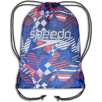 Speedo printed mesh bag синьо/червен