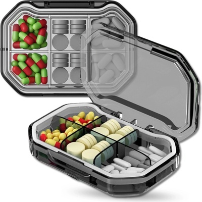 Camerazar pouzdro organizér černá na léky 7 dní průhledný FE10364 – Zboží Mobilmania