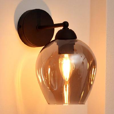 Аплик LILI 1xE27/15W/230V черен/сив (HE1669)