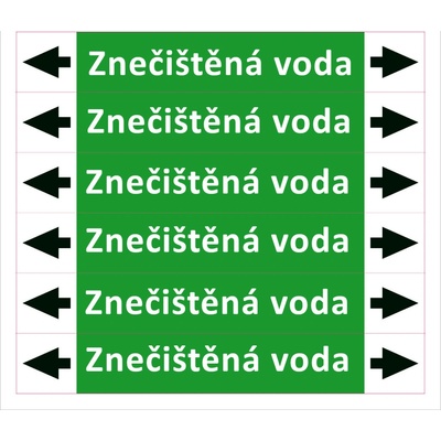 Nadrzenapalivo.cz Značení potrubí ISO 20560, znečištěná voda PZA 009294