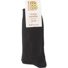 Ponožky 100% vlna jednobarevný pružný úplet zdravotní černá
