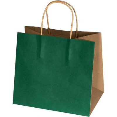 Recyklovaný papierový sáčok malý, zelená