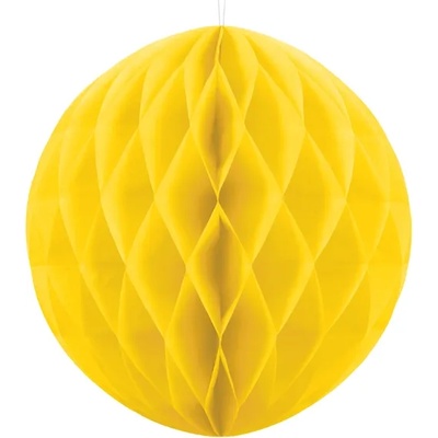 PartyDeco Хартиена топка жълта 40 см