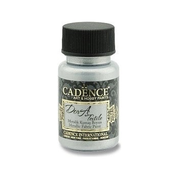 Farba na textil CADENCE DORA 50 ml metalická strieborná