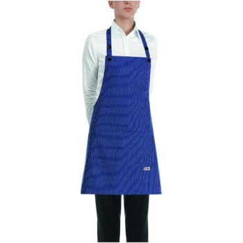 Egochef zástěra Modré jemné bílé pásy E-6000106C