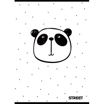 STREET Тетрадка Street, А4, бели листа, 54л, b&w (24472-А-B&W)