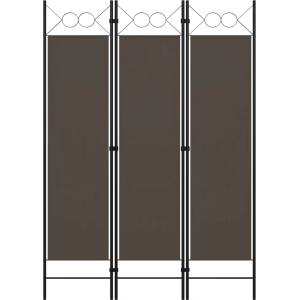 vidaXL Параван за стая, 3 панела, антрацит, 120x180 см (320701)