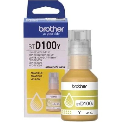 Brother BT-D100 BTD100Y жълт (yellow) оригинална касета с мастило (BTD100Y)