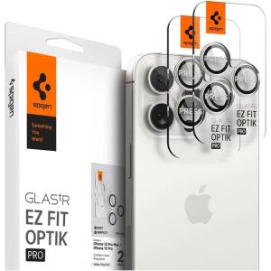 Spigen Протектор за Камерата на iPhone 17 Pro Max, Spigen EZ Fit Optik Pro Glas. tR 2бр. , Сив (AGL07165)