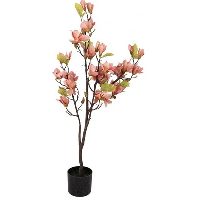 Dekorační stromek Magnolia s lososovými květy - 20*15*120 cm - Clayre & Eef