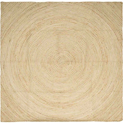 vidaXL Килими за помещение Бяло 300 x 300 cm юта (42010729)