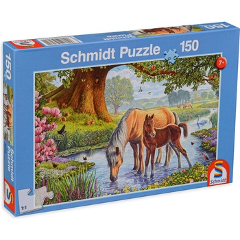 Image 1 of Schmidt Spiele Пъзел Schmidt от 150 части - Коне край реката (56161)