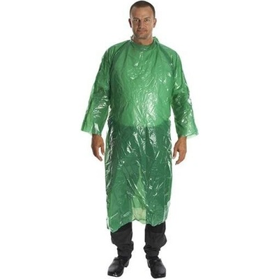 Plášť igelitový KRUTEX jednorazový, dĺžka 130 cm, zelený