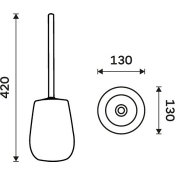 Nimco Tabo Toaletní WC kartáč TA 3194-08
