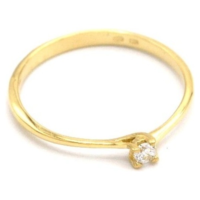 B&B Goldinvestic Zlatý zásnubní prsten se zirkonem N4499