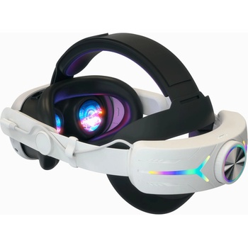 Vortex Virtual Reality Каишка за глава Елитна каишка с 8000 mAh батерия | за Meta Quest 3S & Quest 3 (VVR.C2.STRAP.BATTERY.WHT.QUEST3.2024)