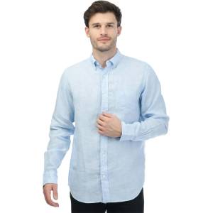 Gant Regular Fit Linen Shirt - Blue