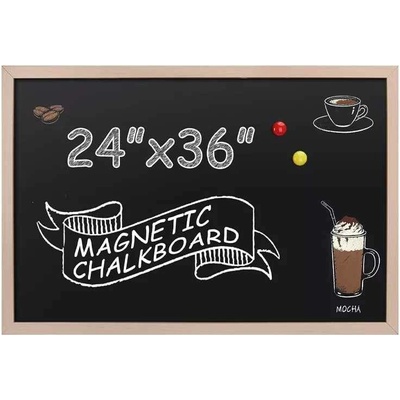 CLASSIC Černá tabule na křídy v dřevěném rámu 86 x 56 cm
