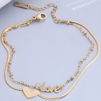 HARAHU Гривна за глезена lo-20780 - Златна kp20780 (lo-20780)