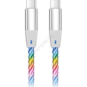 ALIGATOR DATKP64 - USB кабел USB-C / USB-C с LED подсветка 65W PD 0, 5m (PH0034)