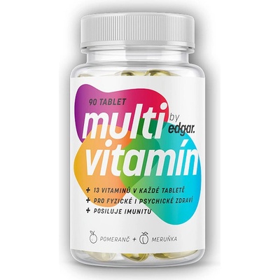 Edgar Multivitamín pomeranč + meruňka 90 tabliet