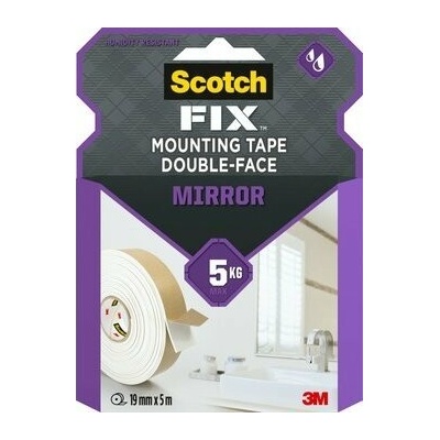 3M Scotch Montážní páska na zrcadla oboustranná pro zrcadla a koupelnu 5 m