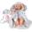 Moni Кукла-бебе Moni Toys - Със сиво одеялце и аксесоари, 36 cm (108306)