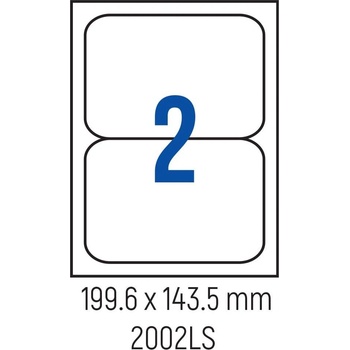 Spree Етикети лепящи обли, 2 бр. , 199.6x143.5 мм, 100 л. , A4 (3800884030172)