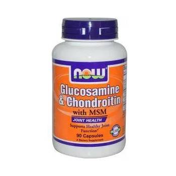 NOW Глюкозамин и Хондроитин + МСМ - Glucosamine + Chondroitin + MSM - 90 капсули - NOW FOODS, NF3170