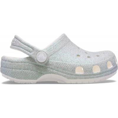 Crocs Детски чехли Crocs Unisex Kids Classic Glitter Clogs - White