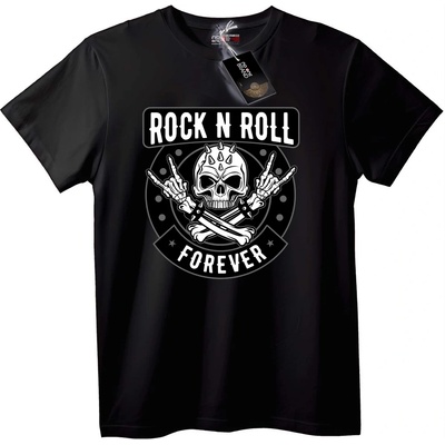 NOONEBRAND Тениска Рок Н Рол Череп - 2XL, White