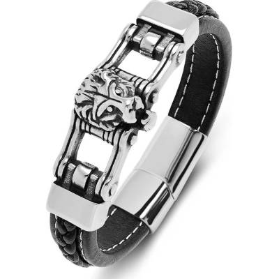 Impress Jewelry Pánský ocelový náramek Lion King Černý 2312011047353277s1