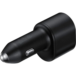 Samsung Super Fast Dual Car Charger (45W+15W) (EP-L5300XBEGWW) - оригинално зарядно за кола с USB-C и USB изходи за зареждане на мобилни устройства (черен)