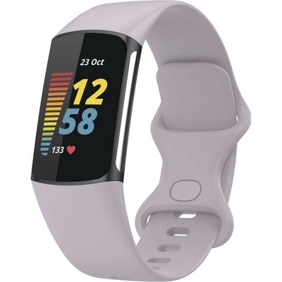 VSECHNONAMOBIL 112697 SILICONE Vyměnitelný řemínek pro Fitbit Charge 6 / Charge 5 světle fialový